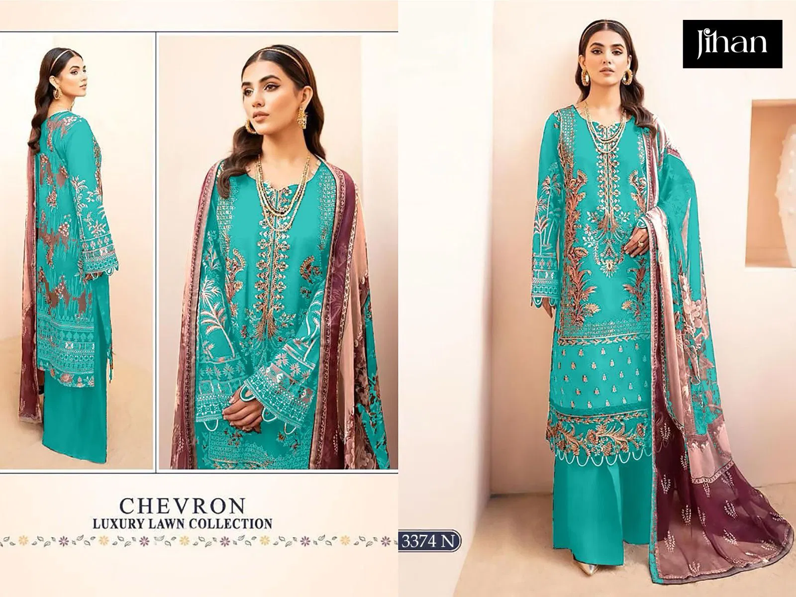 Jihan Chevron 3374 K To N Cotton Dupatta Pakistani Pakistani Suits Orders In India